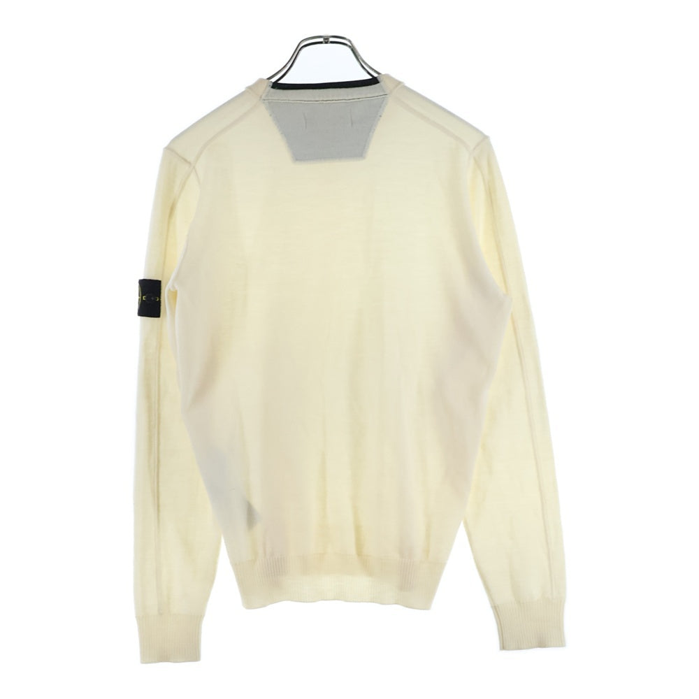 STONE ISLAND(ストーンアイランド) 16AW CREWNECK SWEATER クルーネック ウール 長袖ニットセーター アイボリー 651550BC4