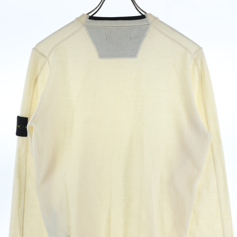 STONE ISLAND(ストーンアイランド) 16AW CREWNECK SWEATER クルーネック ウール 長袖ニットセーター アイボリー 651550BC4