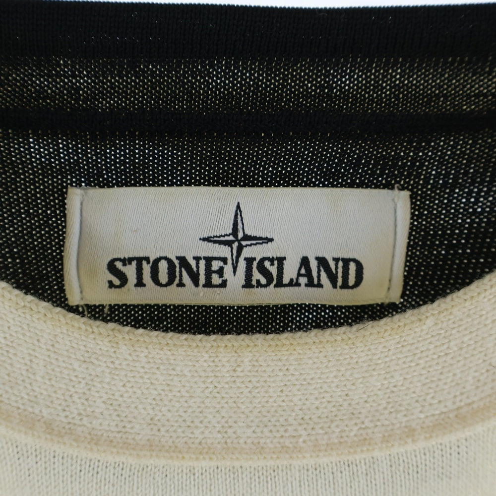 STONE ISLAND(ストーンアイランド) 16AW CREWNECK SWEATER クルーネック ウール 長袖ニットセーター アイボリー 651550BC4
