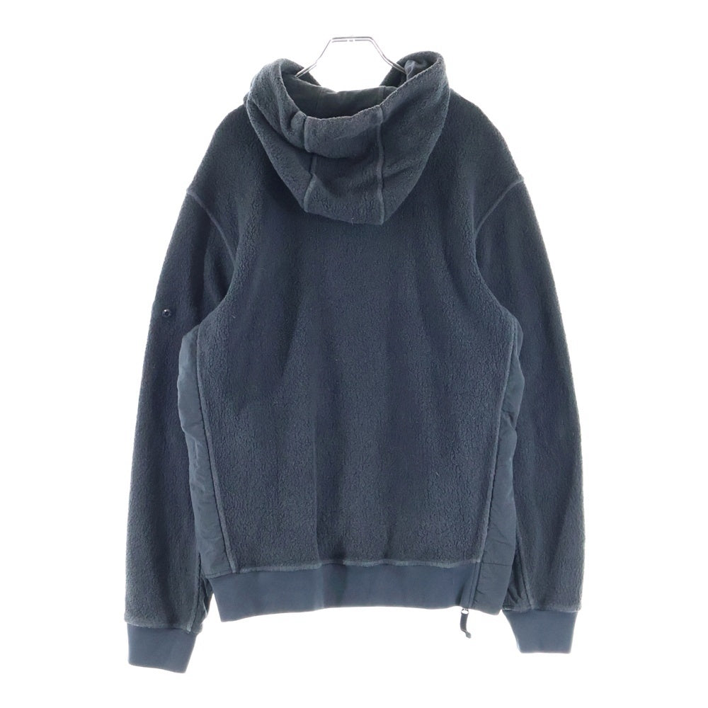 STONE ISLAND(ストーンアイランド) ナイロン切替 サイドジップアップ プルオーバー パーカー チャコール 671564038