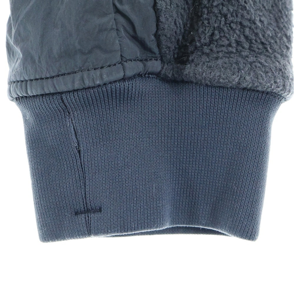 STONE ISLAND(ストーンアイランド) ナイロン切替 サイドジップアップ プルオーバー パーカー チャコール 671564038