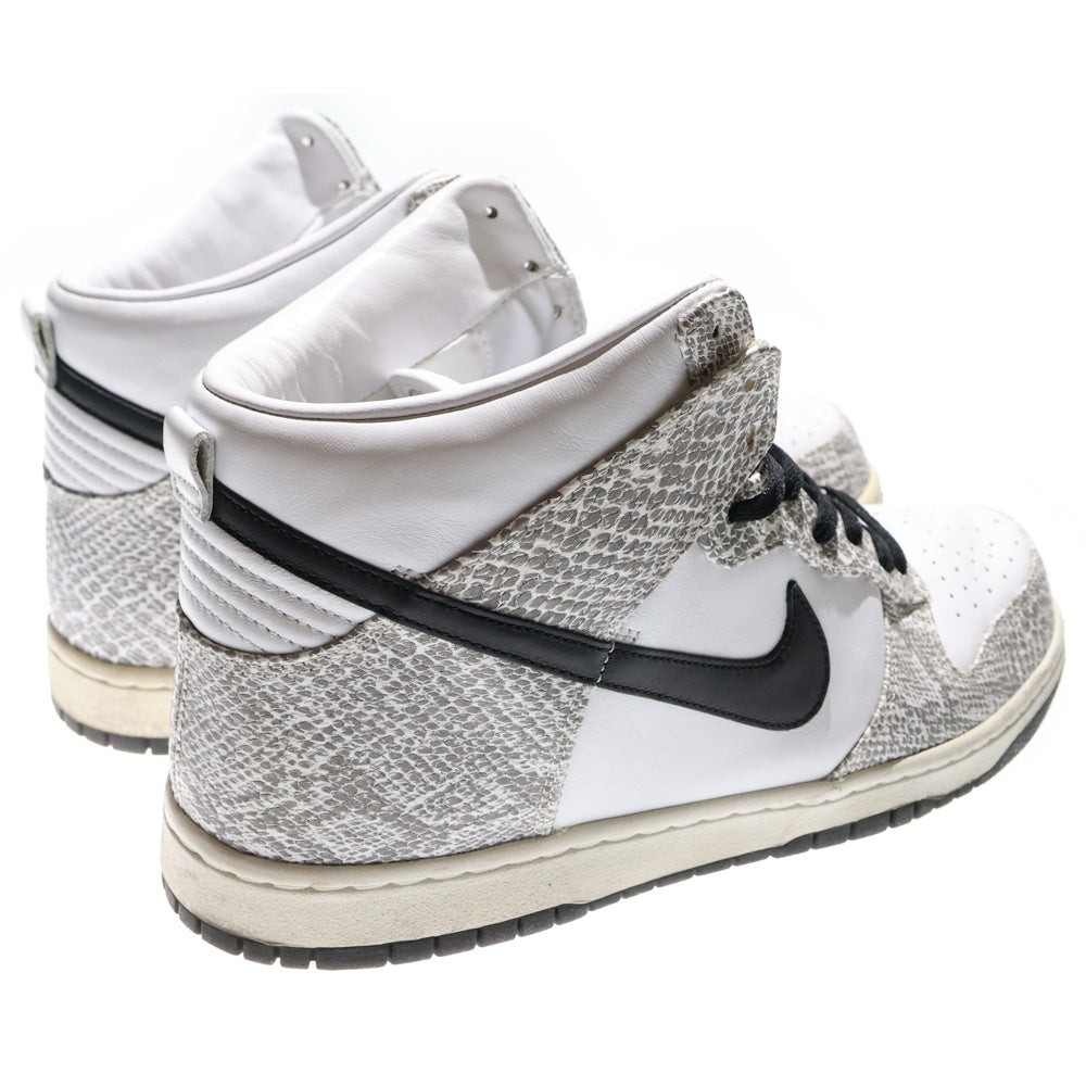 NIKE(ナイキ) 【観賞用 2013年製】DUNK PREMIUM HIGH SP Cocoa Snake ダンク プレミアム ココアスネーク ハイカットスニーカー ホワイト/グレー US12/30cm 624512-010