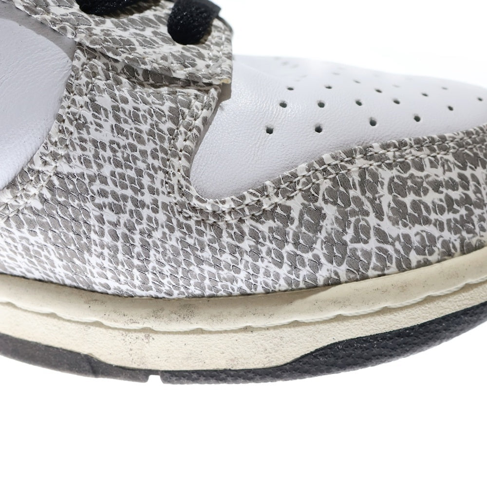 NIKE(ナイキ) 【観賞用 2013年製】DUNK PREMIUM HIGH SP Cocoa Snake ダンク プレミアム ココアスネーク ハイカットスニーカー ホワイト/グレー US12/30cm 624512-010