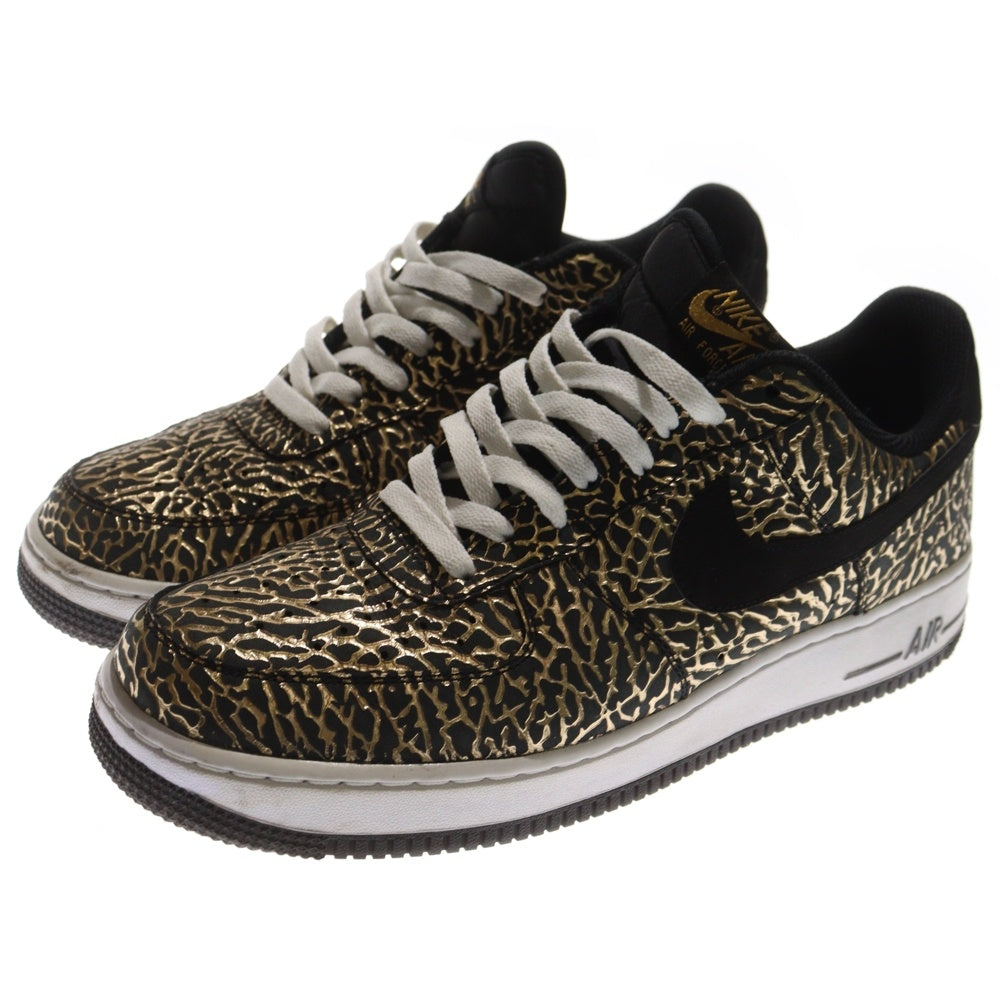 NIKE(ナイキ) 【観賞用 2014年製】AIR FORCE 1 LOW GOLD ELEPHANT 30周年記念 エアフォース1 ゴールド ローカットスニーカー ブラック/ゴールド US11/29cm 488298-702
