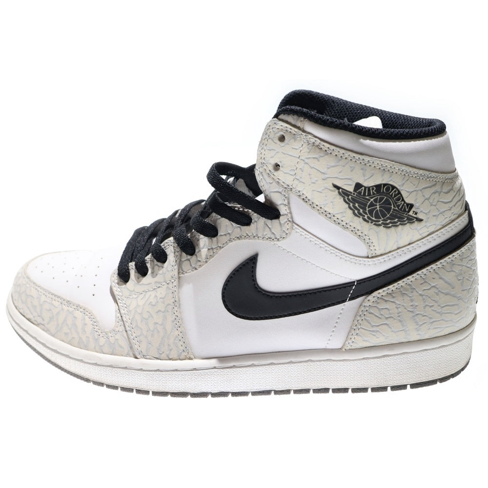 NIKE(ナイキ) 【観賞用 2016年製】AIR JORDAN 1 RETRO HIGH WHITE ELEPHANT エアジョーダン1 レトロ ホワイト ハイカットスニーカー ホワイト US12/30cm 839115-106