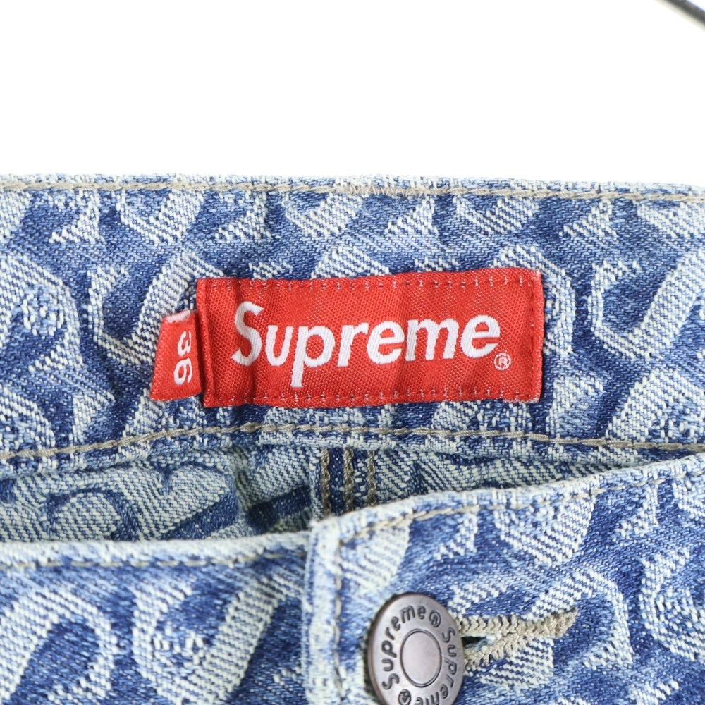 SUPREME(シュプリーム) 21AW Monogram Double Knee Painter Pant モノグラム ダブルニー デニム ペインター パンツ