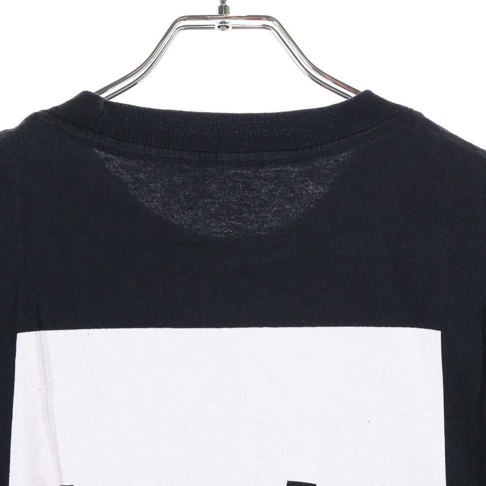 NO BRAND(ノーブランド) chocolate 両面ロゴ プリント クルーネック 半袖 Tシャツ カットソー ブラック