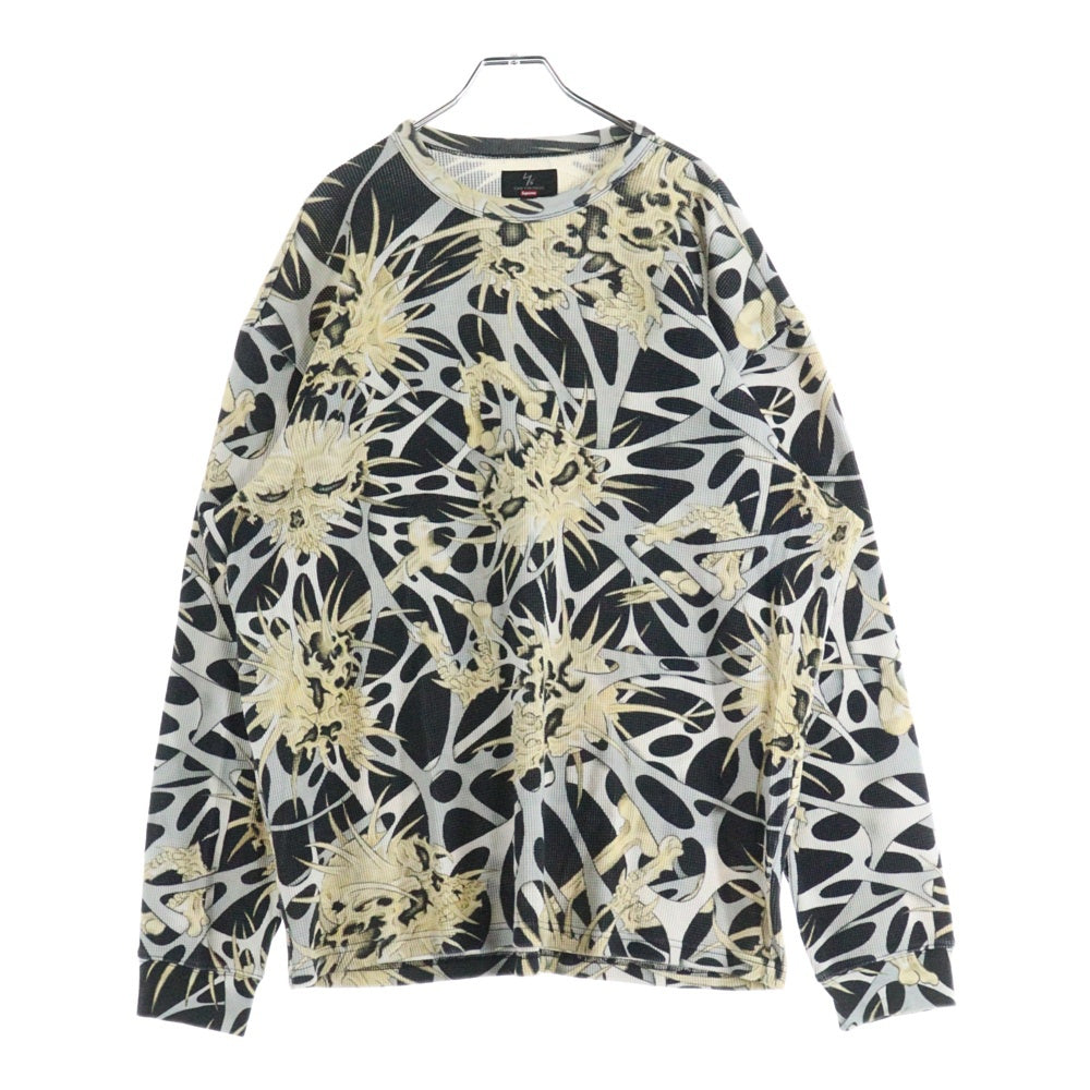 SUPREME(シュプリーム) 25AW ×Y's by Yohji Yamamoto Thermal スカル総柄 サーマル 長袖T マルチ