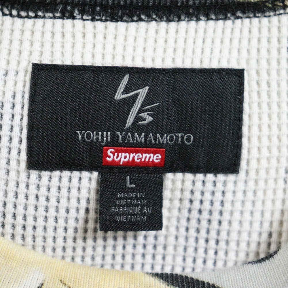 SUPREME(シュプリーム) 25AW ×Y's by Yohji Yamamoto Thermal スカル総柄 サーマル 長袖T マルチ