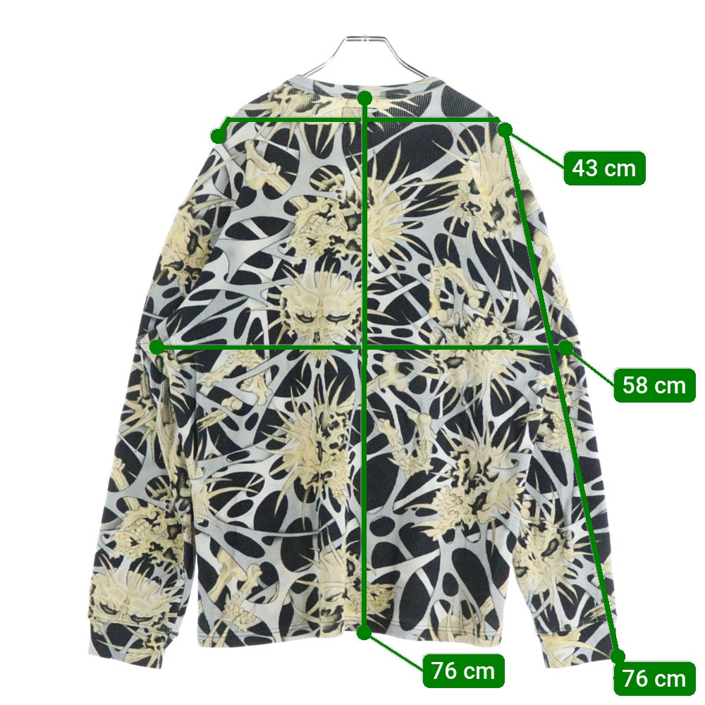 SUPREME(シュプリーム) 25AW ×Y's by Yohji Yamamoto Thermal スカル総柄 サーマル 長袖T マルチ