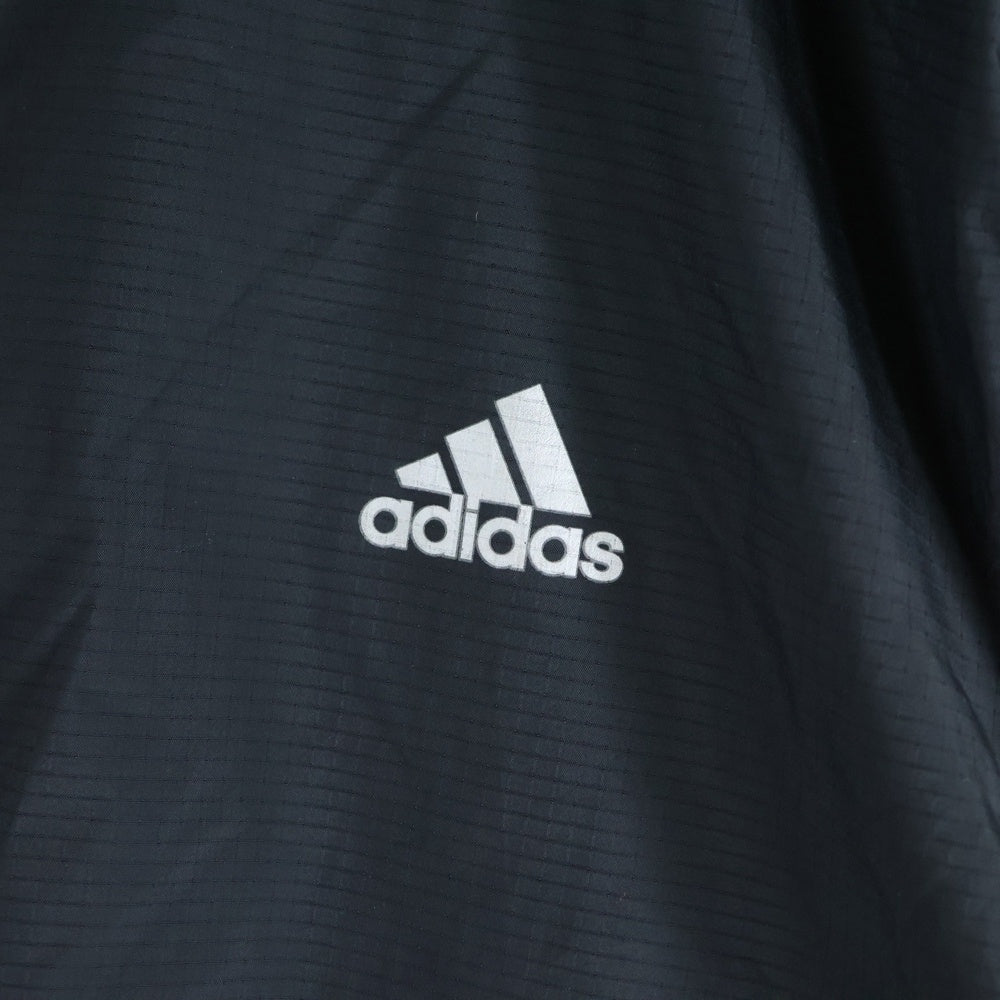 adidas(アディダス) ロゴプリント ジップアップナイロンジャケット レッド/ブラック