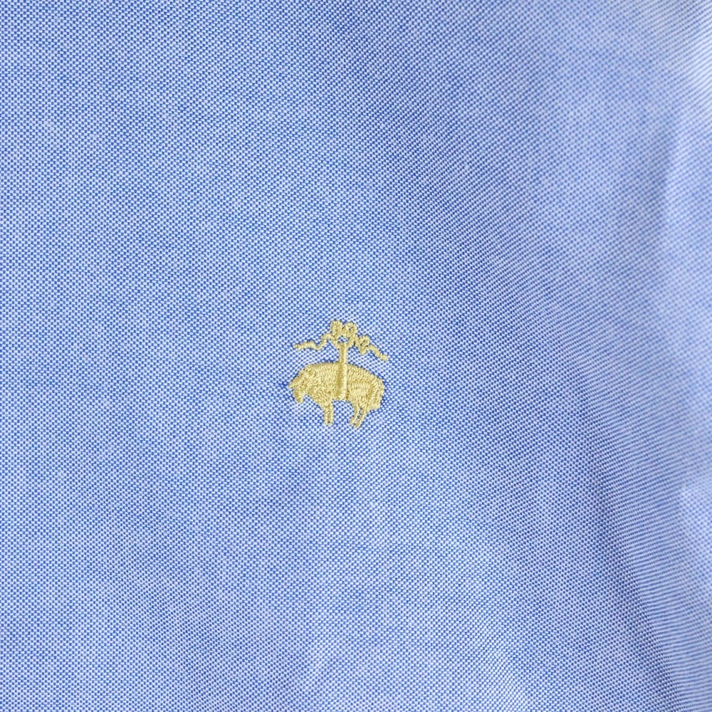 BROOKS BROTHERS(ブルックス ブラザーズ) ロゴ刺繍 長袖シャツ ブルー