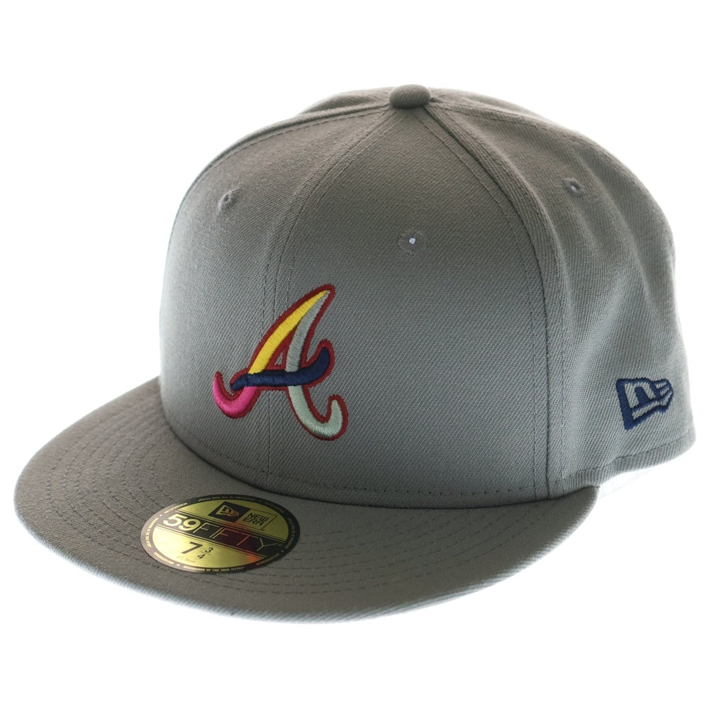 New Era アトランタ・ブレーブス キャップ 7 1/4 グレー NEW ERA(ニューエラ) Color Pack Multi アトランタ・ブレーブス ロゴ