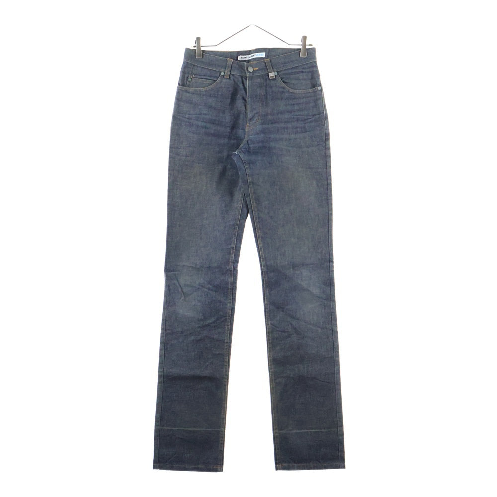 SAINT LAURENT PARIS(サンローランパリ) SAINT LAURANT JEANS ボタンフライ スリム デニムパンツ インディゴ