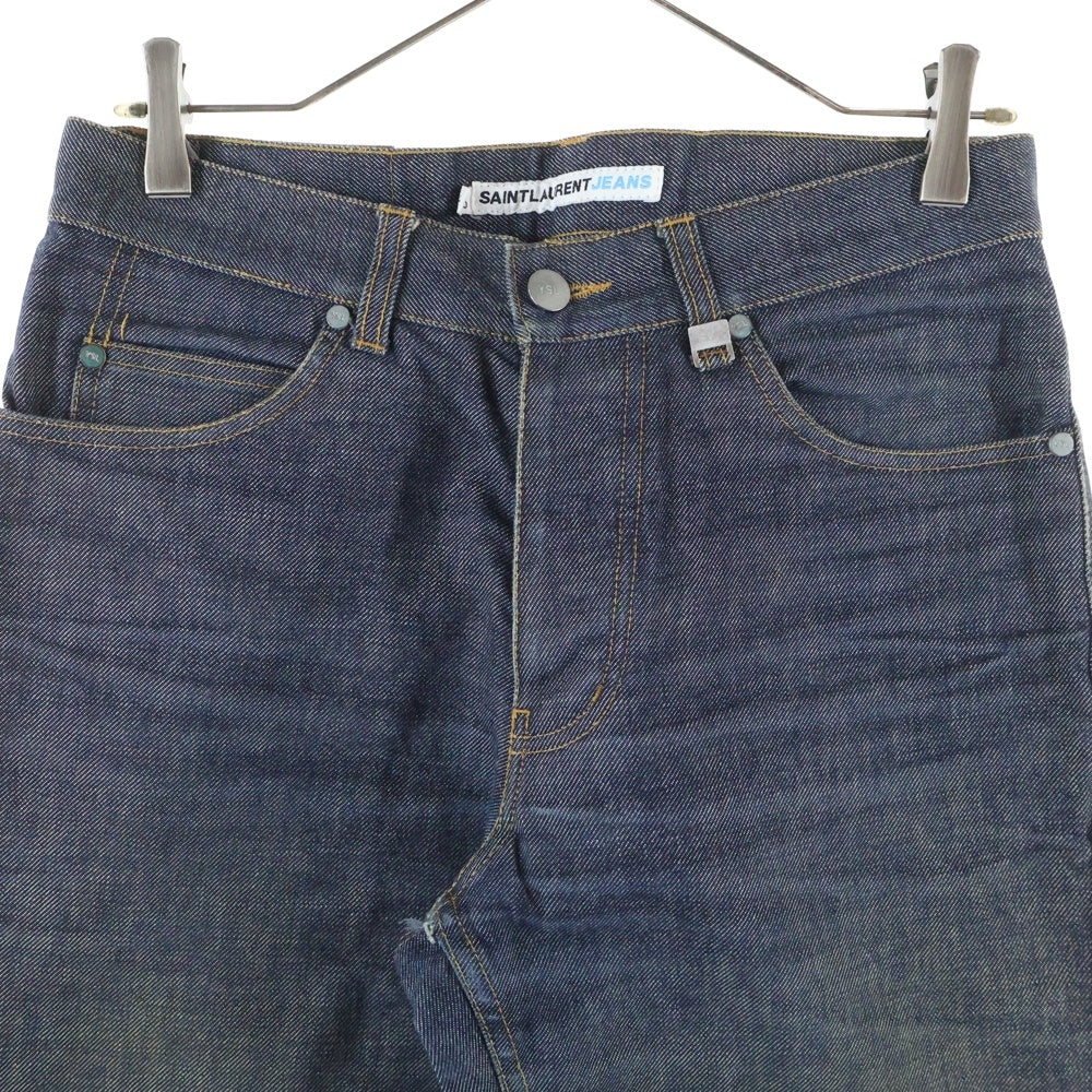 SAINT LAURENT PARIS(サンローランパリ) SAINT LAURANT JEANS ボタンフライ スリム デニムパンツ インディゴ