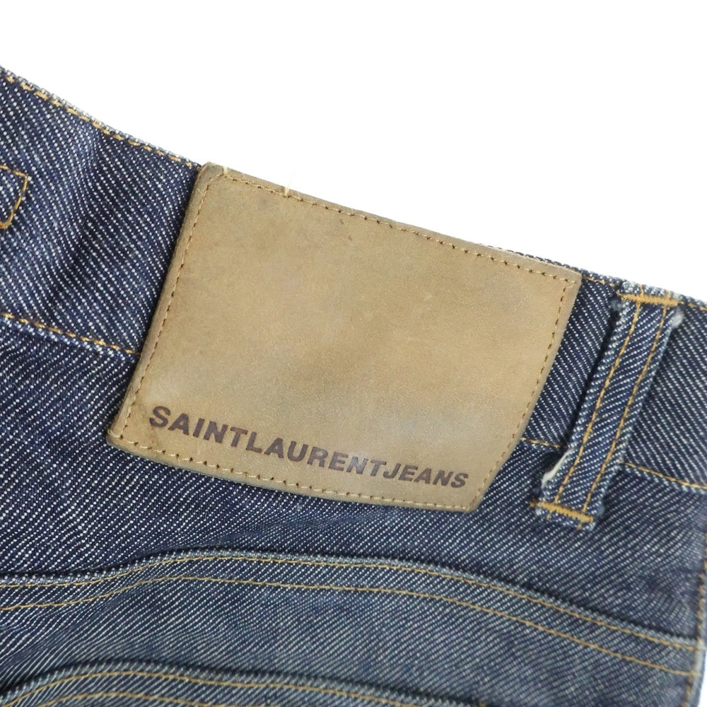 SAINT LAURENT PARIS(サンローランパリ) SAINT LAURANT JEANS ボタンフライ スリム デニムパンツ インディゴ