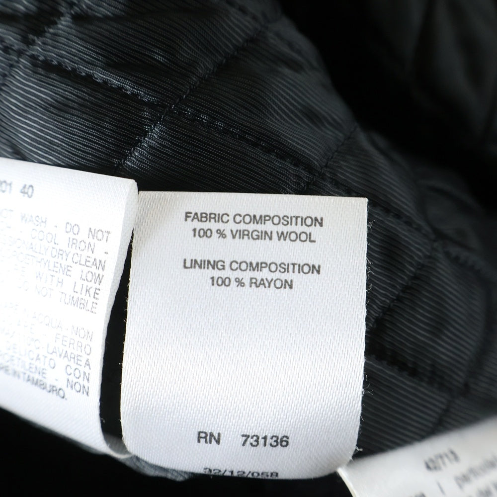 Max Mara(マックスマーラ) 襟ファー付き 裏地キルティング ロングコート ブラック レディース