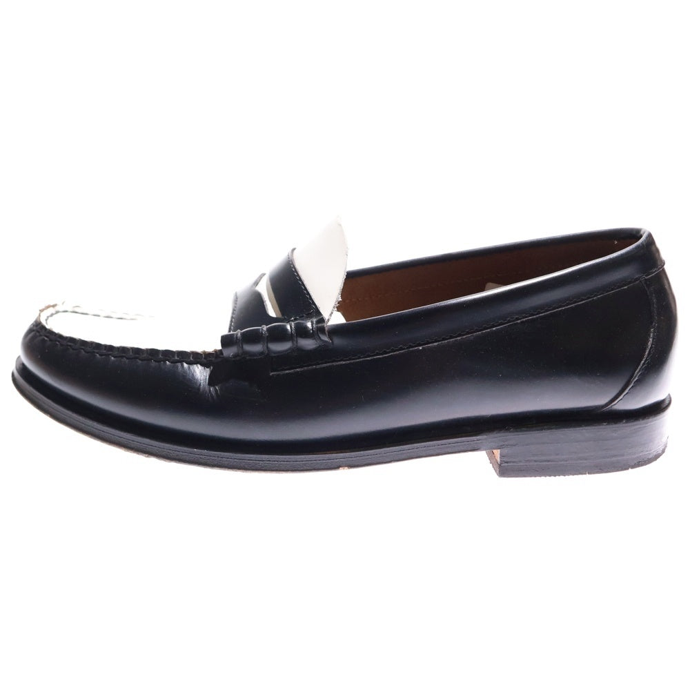 G.H.Bass WEEJUNS(ジーエイチバスウィージャンズ) WEEJUN HERITAGE LARSON MOC PENNY ツートン レザー ローファー ブラック/ホワイト BA1101H-001