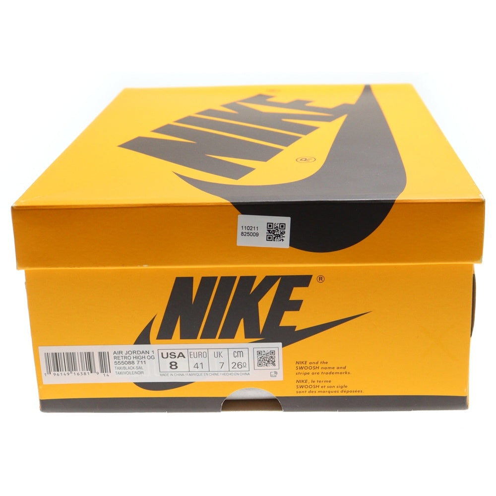 NIKE(ナイキ) AIR JORDAN 1 RETRO HIGH OG Taxi エアジョーダン 1 レトロ タクシー ハイカットスニーカー シューズ イエロー/ブラック US8/26cm 555088-711