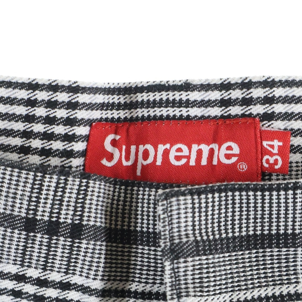 SUPREME(シュプリーム) 14AW Work Pant グレンチェック ワークパンツ チノパンツ グレー