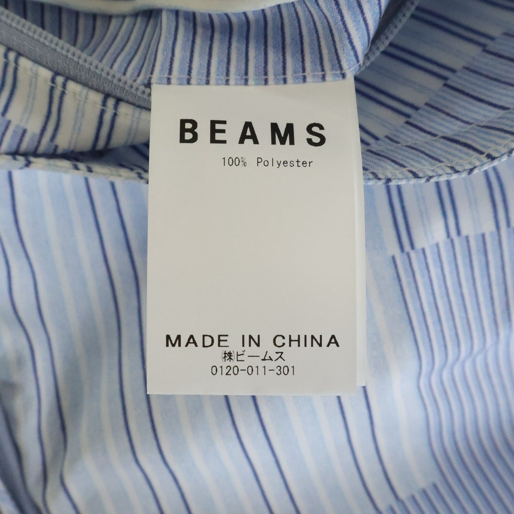 SSZ(エスエスズィー) 18SS × BEAMS STRIPE P/W PRINT SHAKA PANTS ビームス ストライプ 転写プリント シャカパンツ ブルー 11-24-2108-803-90-14
