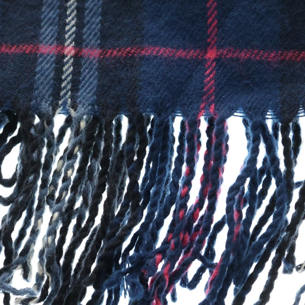 NO BRAND(ノーブランド) AFTERNOON TEA チェック総柄 マフラー レディース ネイビー