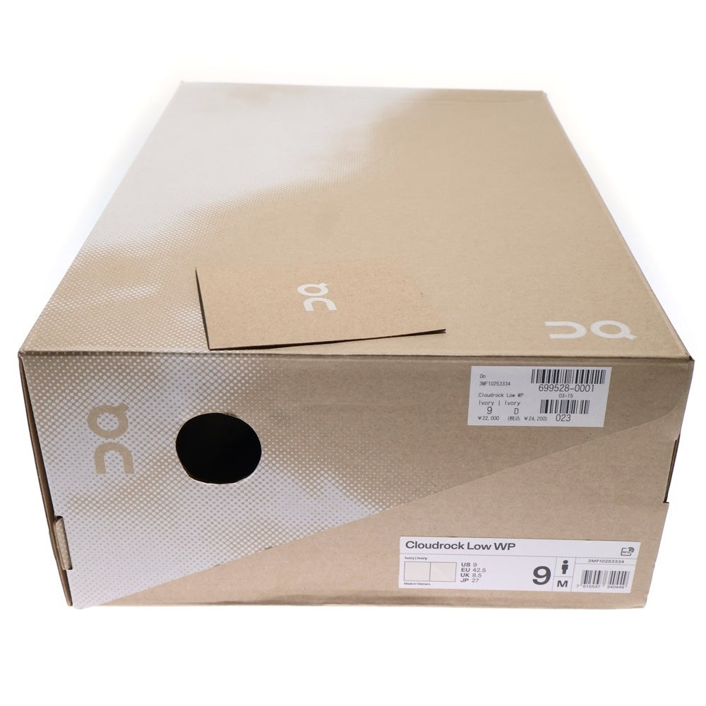 On(オン) Cloud rock Low Waterproof クラウドロック ウォータープルーフ ローカットスニーカー ホワイト US9/27cm 3MF10253334