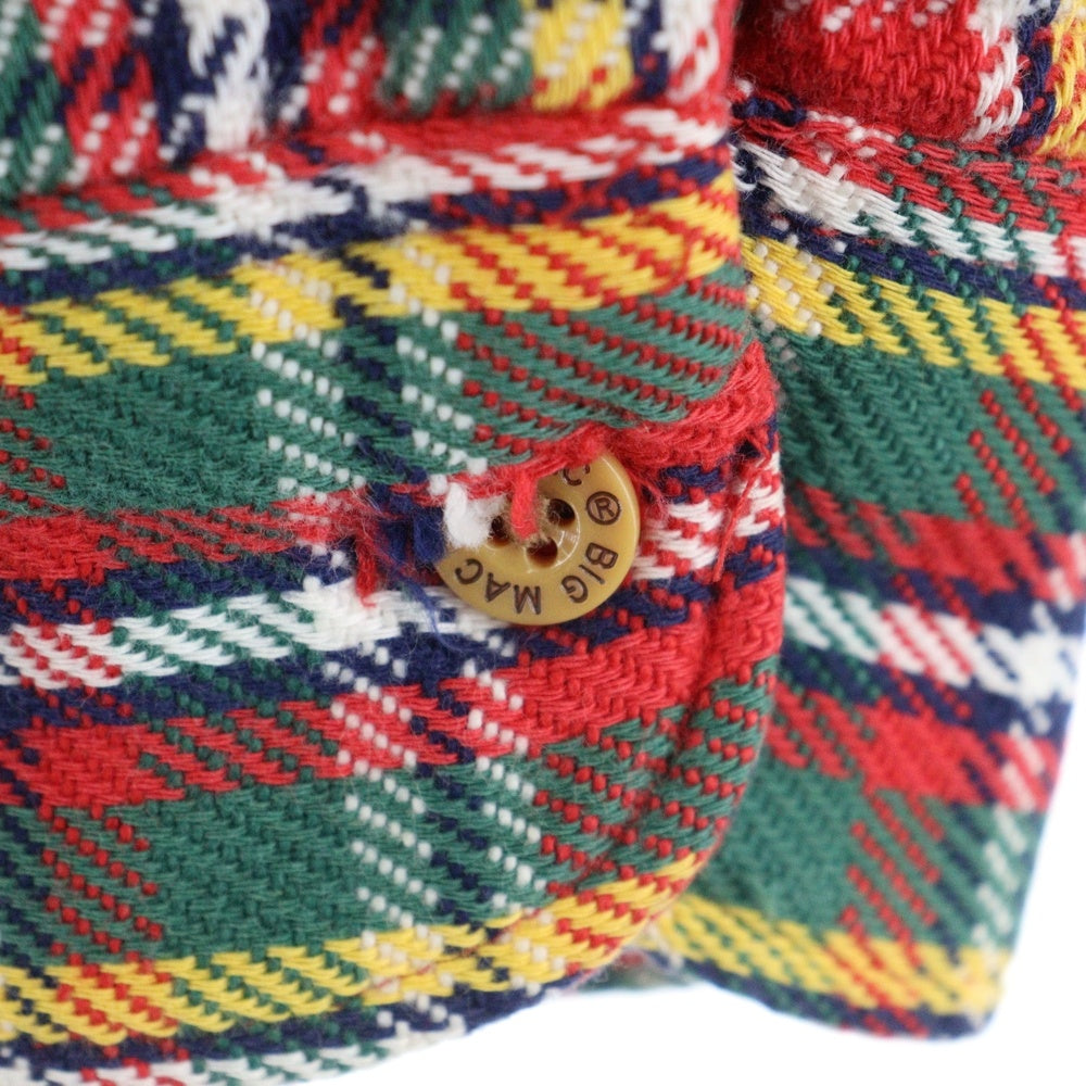 BIGMAC(ビッグマック) 80s FLANNEL SHIRTS チェック柄 フランネル ヘビー ネルシャツ レッド