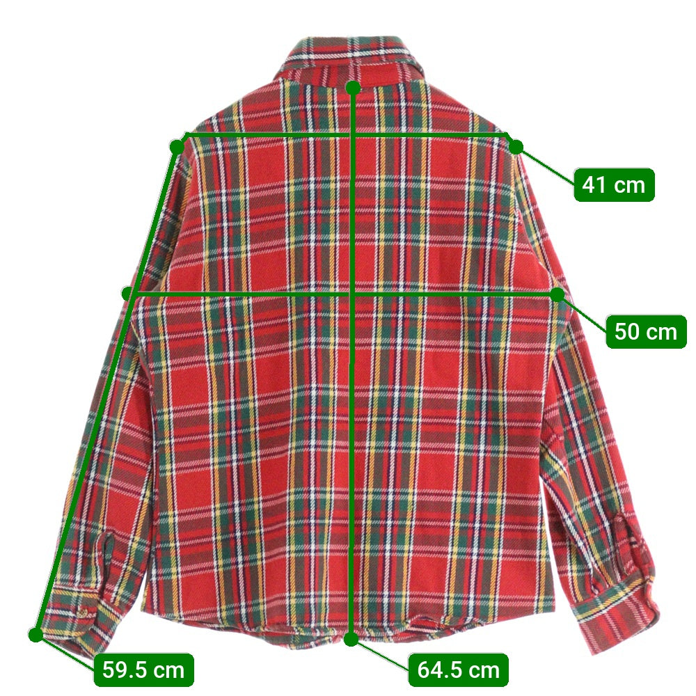 BIGMAC(ビッグマック) 80s FLANNEL SHIRTS チェック柄 フランネル ヘビー ネルシャツ レッド