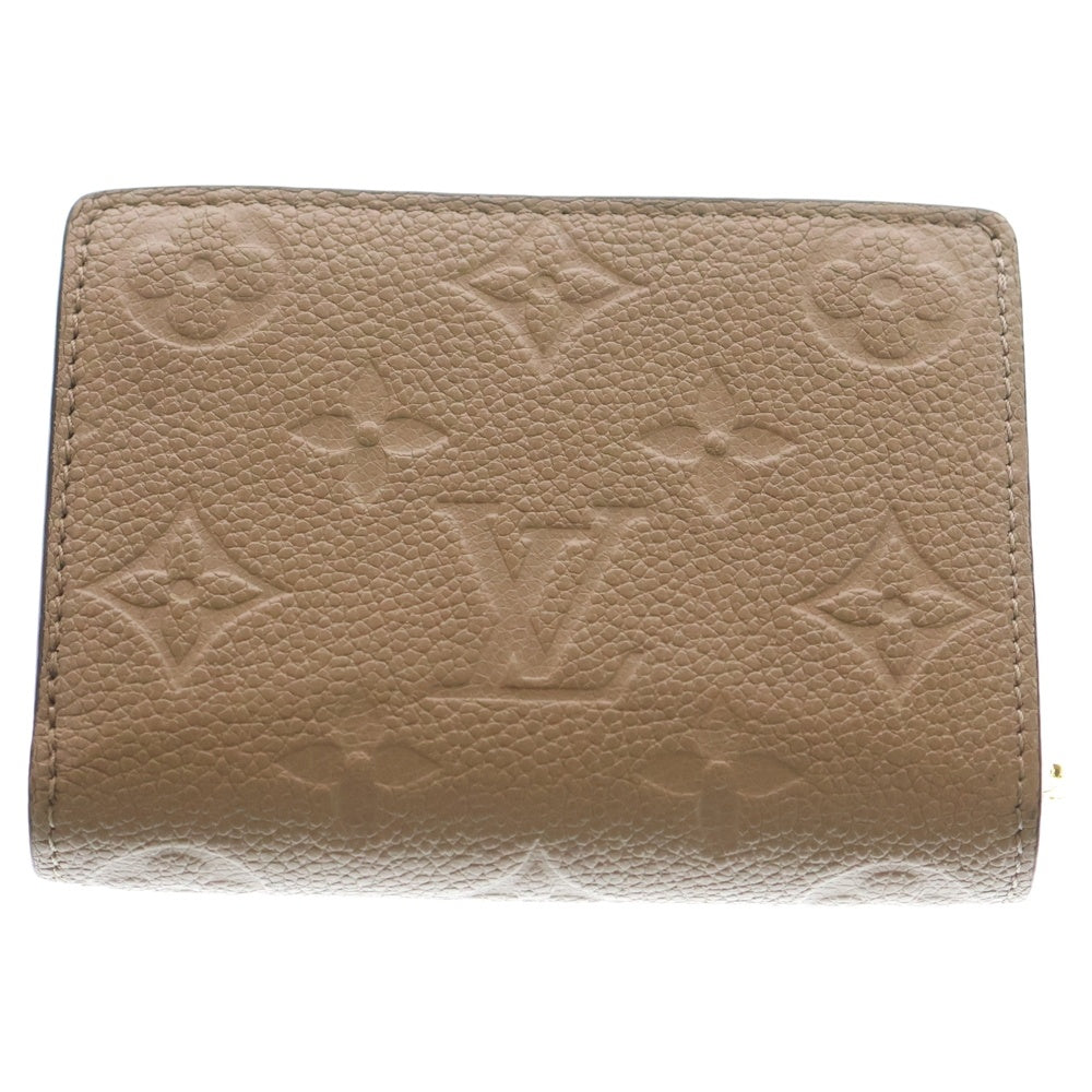 LOUIS VUITTON(ルイヴィトン) モノグラム アンプラント ポルトフォイユ クレア トゥルトレール レザー 二つ折り財布 ベージュ M80152 レディース