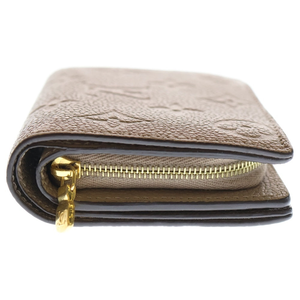 LOUIS VUITTON(ルイヴィトン) モノグラム アンプラント ポルトフォイユ クレア トゥルトレール レザー 二つ折り財布 ベージュ M80152 レディース
