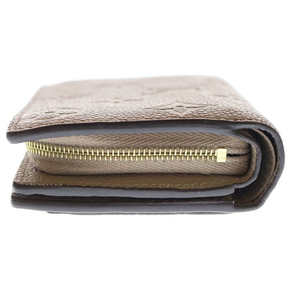LOUIS VUITTON(ルイヴィトン) モノグラム アンプラント ポルトフォイユ クレア トゥルトレール レザー 二つ折り財布 ベージュ M80152 レディース