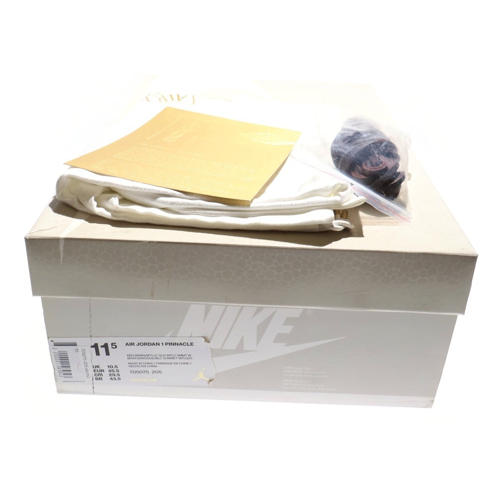 NIKE(ナイキ) AIR JORDAN 1 PINNACLE エアジョーダン1 ピナクル ハイカットスニーカー ブラウン US11.5/29.5cm 705075-205