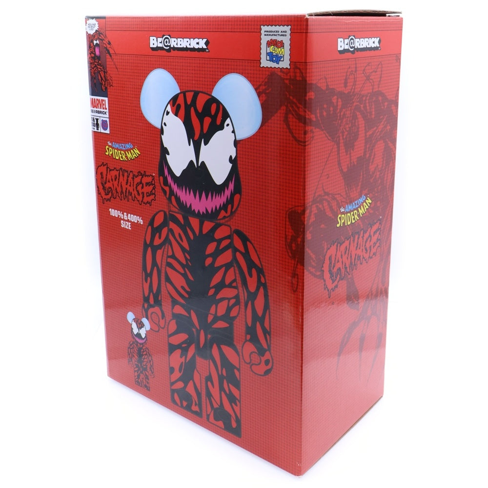 MEDICOM TOY(メディコムトイ) BE@RBRICK CARNAGE SPIDER-MAN BEN REULLY 400%&100% ベアブリック カーネイジ ベンライリー スパイダーマン フィギュア