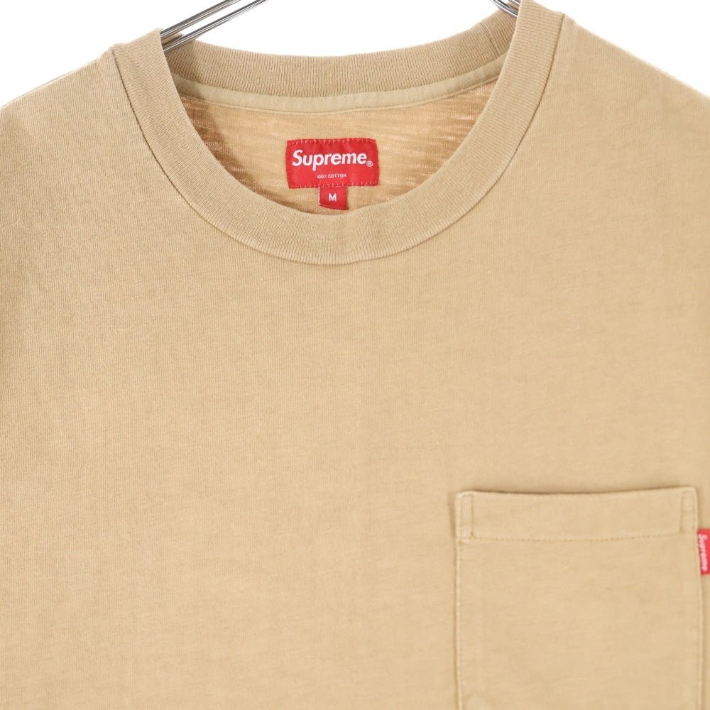 SUPREME(シュプリーム) 19SS Pocket Tee ポケット クルーネック 半袖Tシャツ カットソー ブラウン