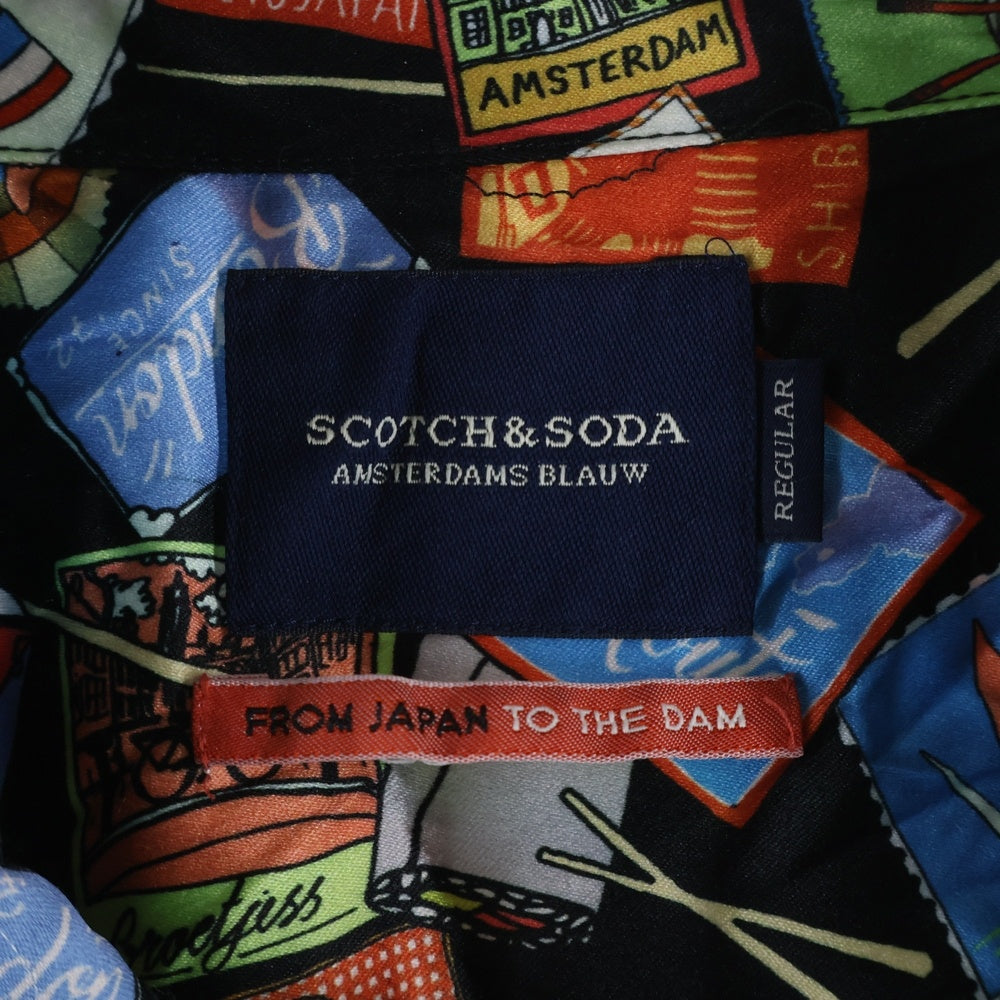 SCOTCH&SODA(スコッチ アンド ソーダ) 総柄 ポリエステル 半袖開襟シャツ マルチ