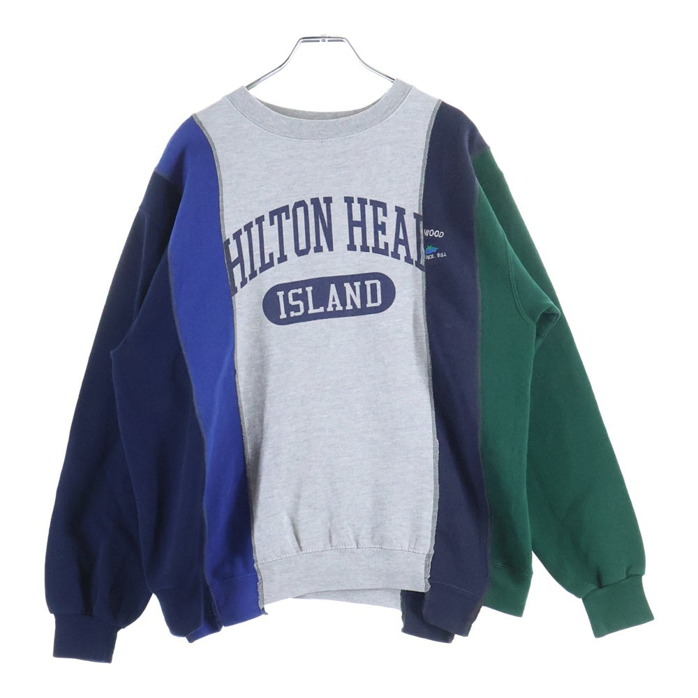 Needles(ニードルス) Remake Crew Neck Sweat Shirt リメイク 再構築 クルーネック スウェット トレーナー マルチ