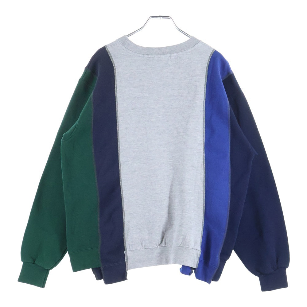Needles(ニードルス) Remake Crew Neck Sweat Shirt リメイク 再構築 クルーネック スウェット トレーナー マルチ