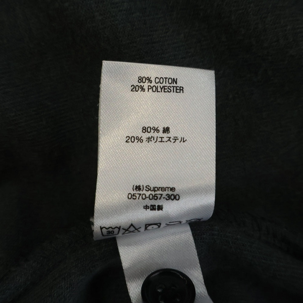 SUPREME(シュプリーム) 19SS Stripe Velour Raglan L/S Polo ストライプ ベロア ラグラン 長袖シャツ ブラック