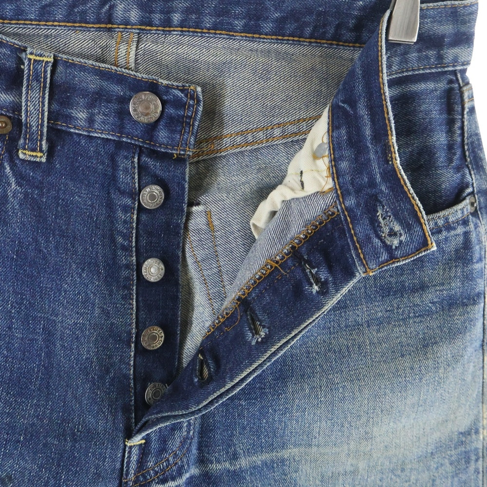 Levi's(リーバイス) 70s VINTAGE 501 66前期 ビッグE ボタン裏刻印6 不均等V 紙パッチ ボタンフライ デニムパンツ ジーンズ インディゴ