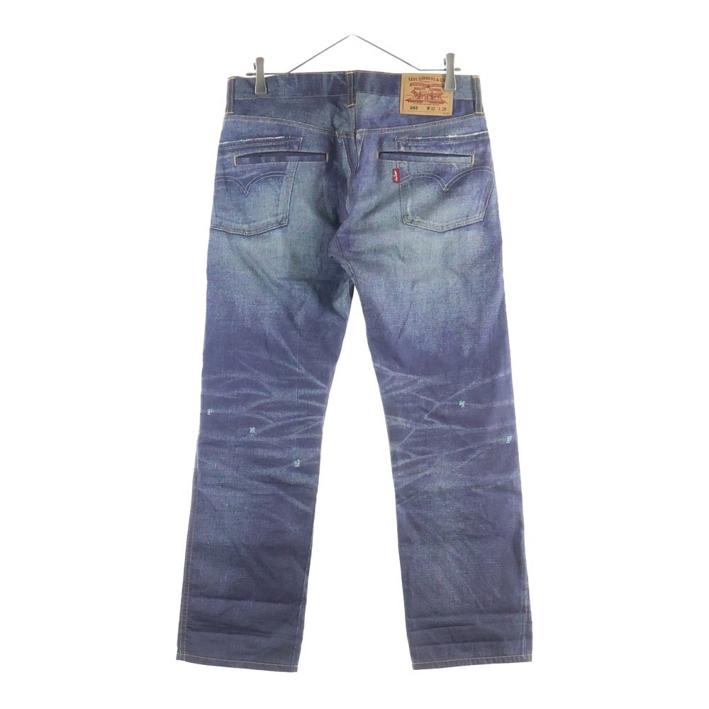 JUNYA WATANABE COMME des GARCONS(ジュンヤワタナベ コムデギャルソン) × LEVIS リーバイス 転写プリント ジッパーフライ デニムパンツ インディゴ WE-P202