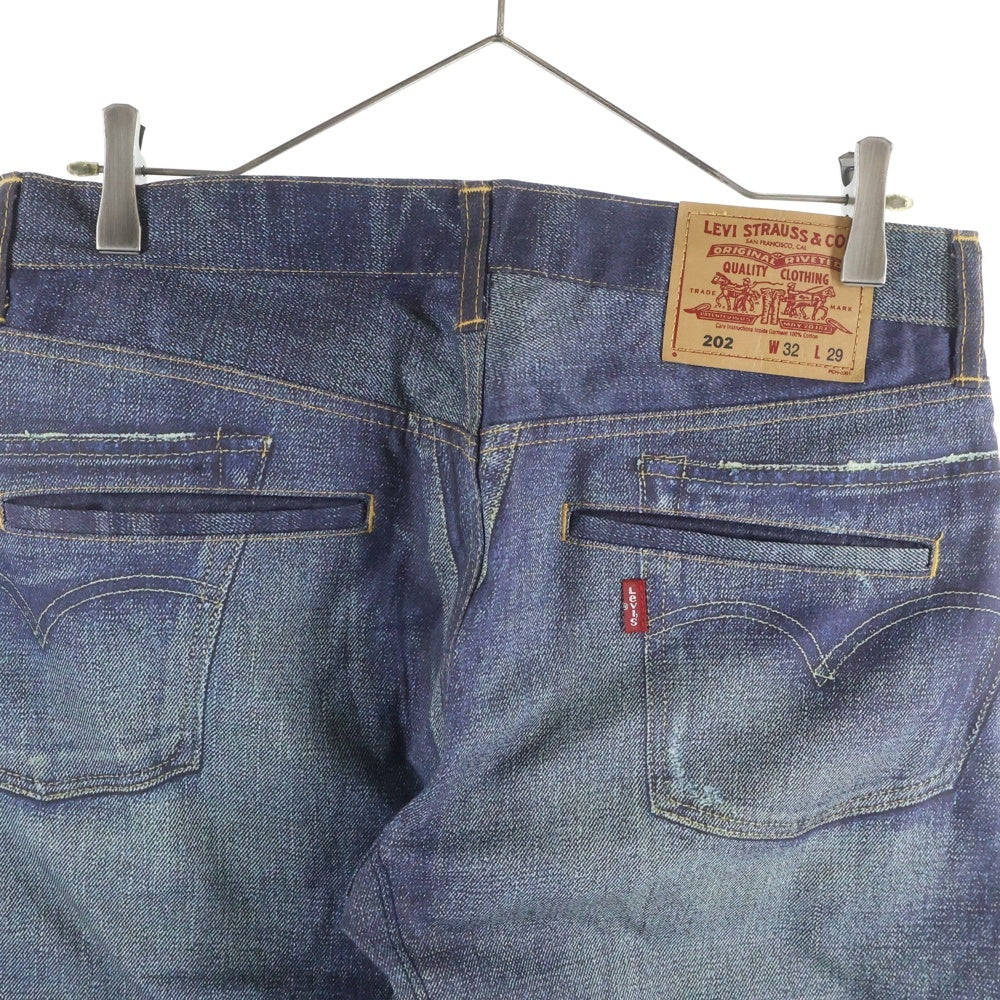 JUNYA WATANABE COMME des GARCONS(ジュンヤワタナベ コムデギャルソン) × LEVIS リーバイス 転写プリント ジッパーフライ デニムパンツ インディゴ WE-P202