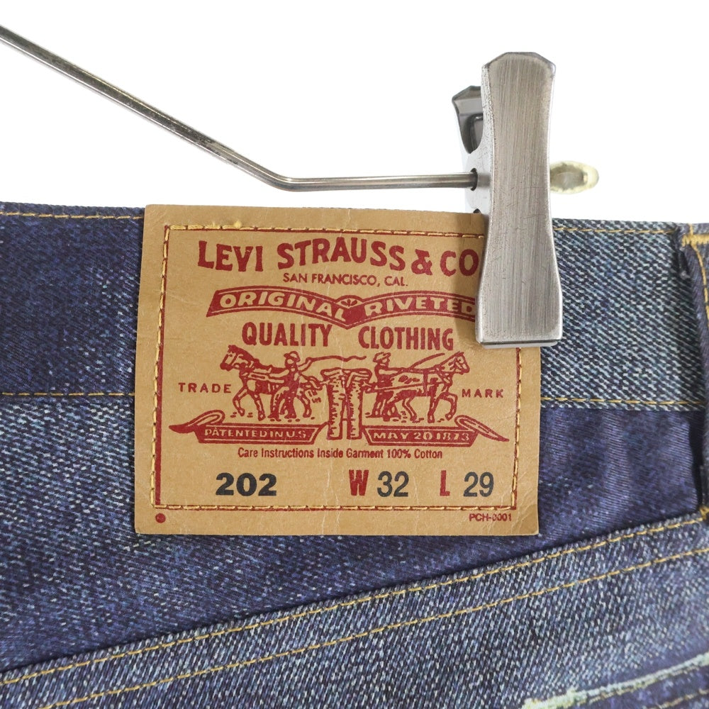 JUNYA WATANABE COMME des GARCONS(ジュンヤワタナベ コムデギャルソン) × LEVIS リーバイス 転写プリント ジッパーフライ デニムパンツ インディゴ WE-P202