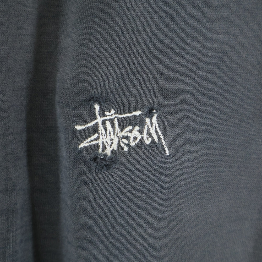 STUSSY(ステューシー) 90s OLD STUSSY オールドステューシー ロゴエンブロイダリー ワイド スウェットパンツ グレー