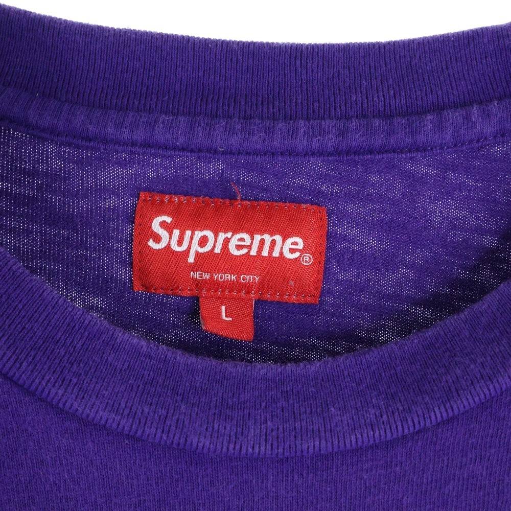 SUPREME(シュプリーム) 23SS Sketch Embroidered S/S Top スケッチ アーチロゴ クルーネック半袖Tシャツ カットソー パープル