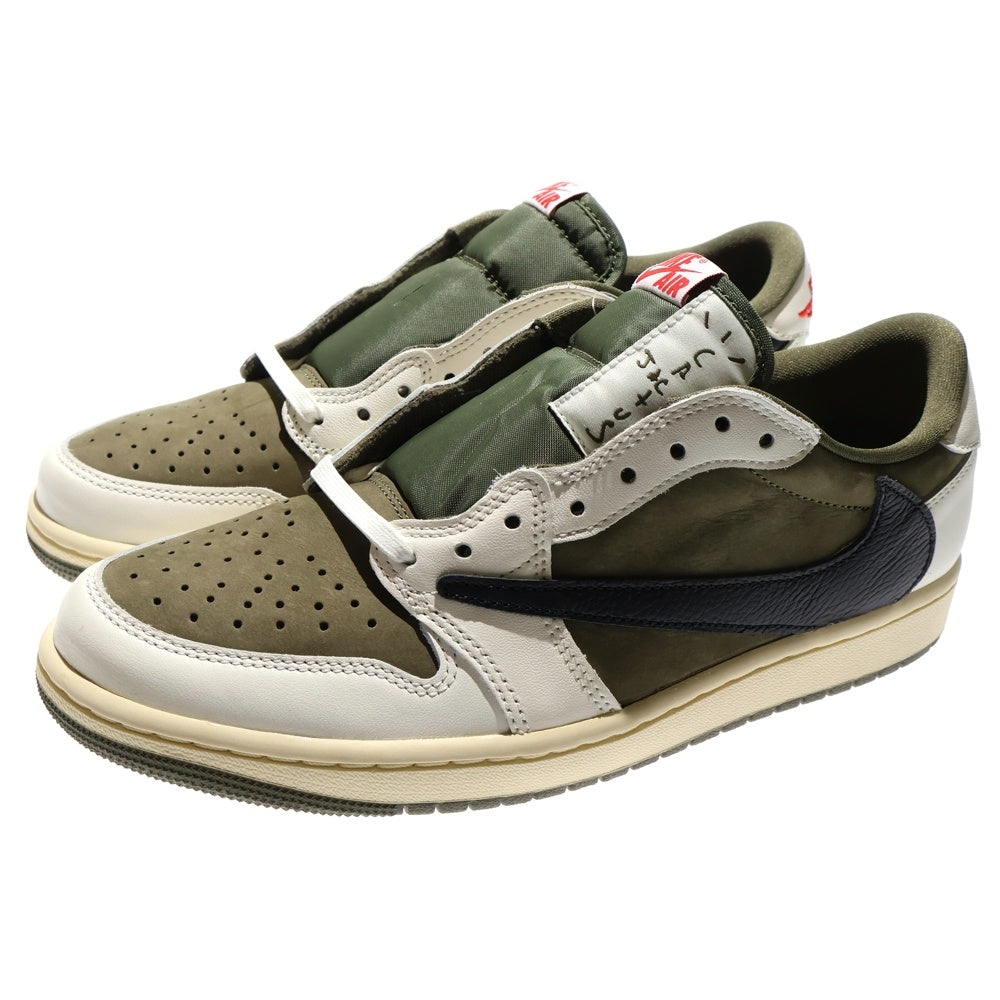 NIKE(ナイキ) ×TRAVIS SCOTT AIR JORDAN 1 LOW OG SP Reverse Olive トラヴィススコット エアジョーダン1 リバースオリーブ ローカットスニーカー US9/27cm DM7866-200