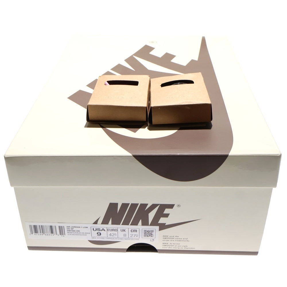 NIKE(ナイキ) ×TRAVIS SCOTT AIR JORDAN 1 LOW OG SP Reverse Olive トラヴィススコット エアジョーダン1 リバースオリーブ ローカットスニーカー US9/27cm DM7866-200
