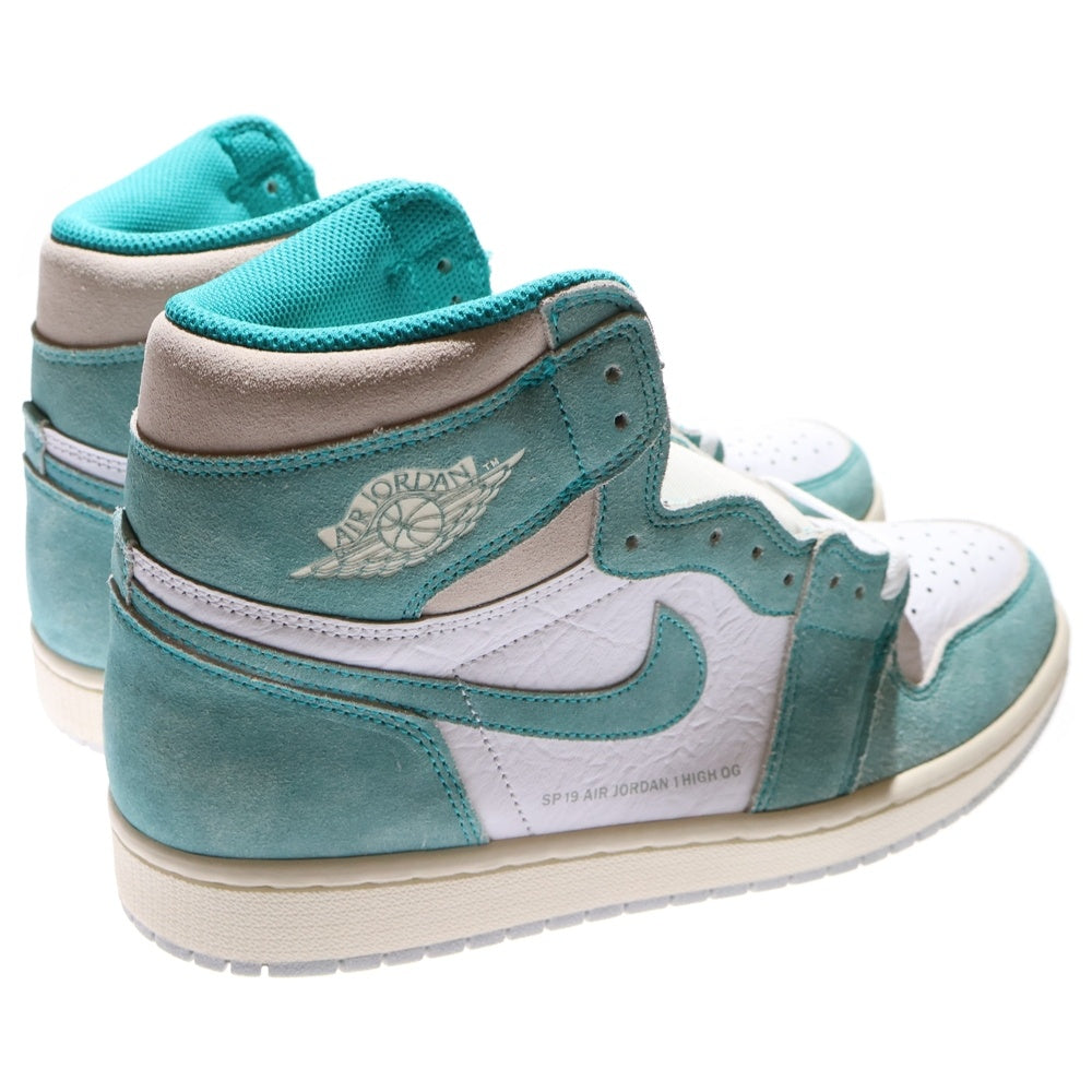 NIKE(ナイキ) AIR JORDAN1 RETRO HIGH OG エアジョーダン1 ターボグリーン ハイカットスニーカー ホワイト/グリーン US10/28cm 555088-311