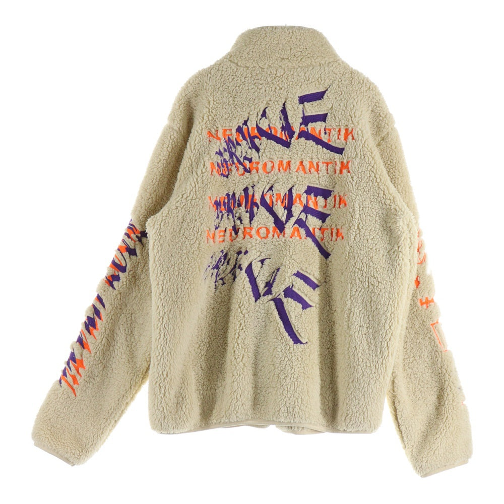 DIESEL(ディーゼル) 19AW S-FURRY ロゴ刺繍 ボアフリースジャケット ベージュ