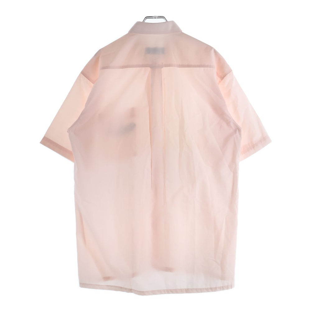 YVES SAINT LAURENT(イヴサンローラン) ロゴ刺繍 半袖シャツ ピンク